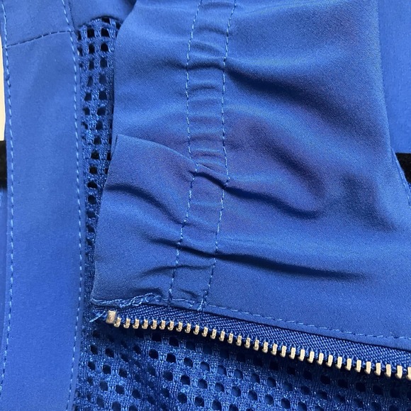 Weekends By Chico's Women's Vest Blue Mesh Zip Size Large Chicos 2‎ Sparkle - Picture 3 of 10